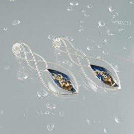 Astronomical sterling silver earrings