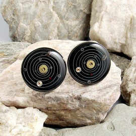 Solar System cufflinks sterling silver and watch parts