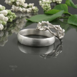 Two different wedding bands on request