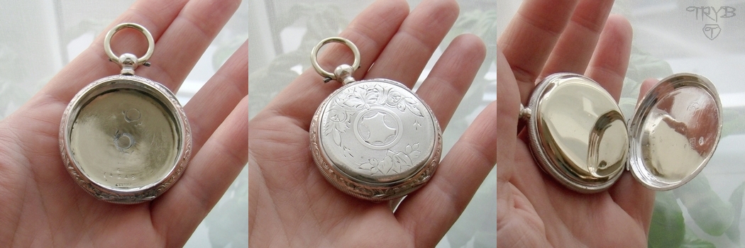 Pocket watch case pendant setting after first works on it