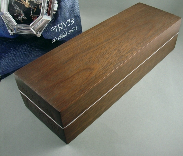 Hand made wooden box for our hand crafted unique wristwatch