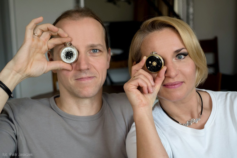 Anna & Witold Chudzik TRYB - goldsmith artists creating unique jewelry from watch parts, silver and gold.