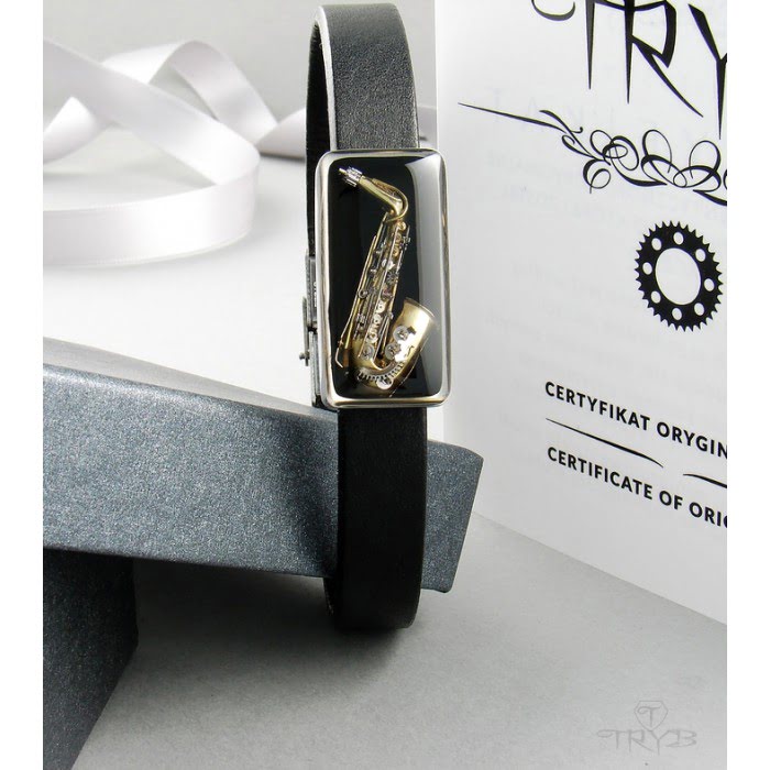 Męska bransoleta saksofon altowy