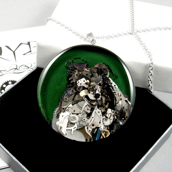 zawieszka z psem owczarkiem szetlandzkim