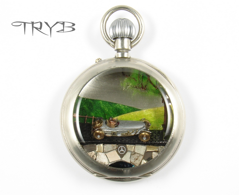 Vintage medalion z samochodem