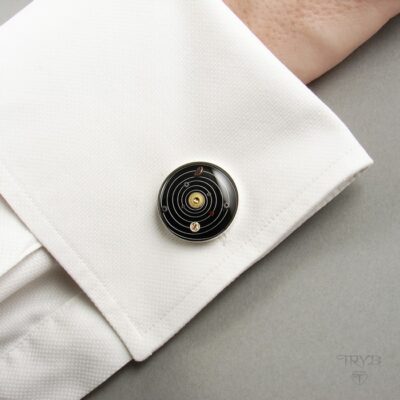 Oryginalne spinki do mankietów kosmos