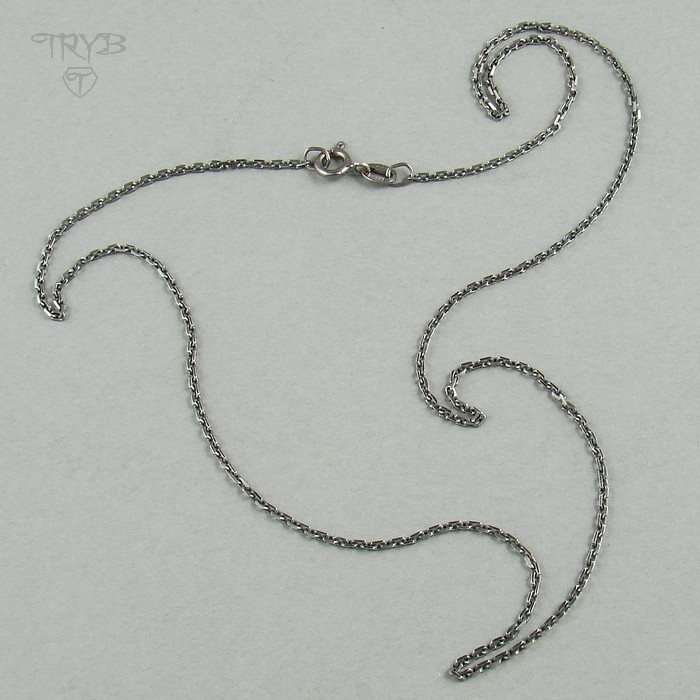 Łańcuszek ankier diamentowany ze srebra - obrazek 2