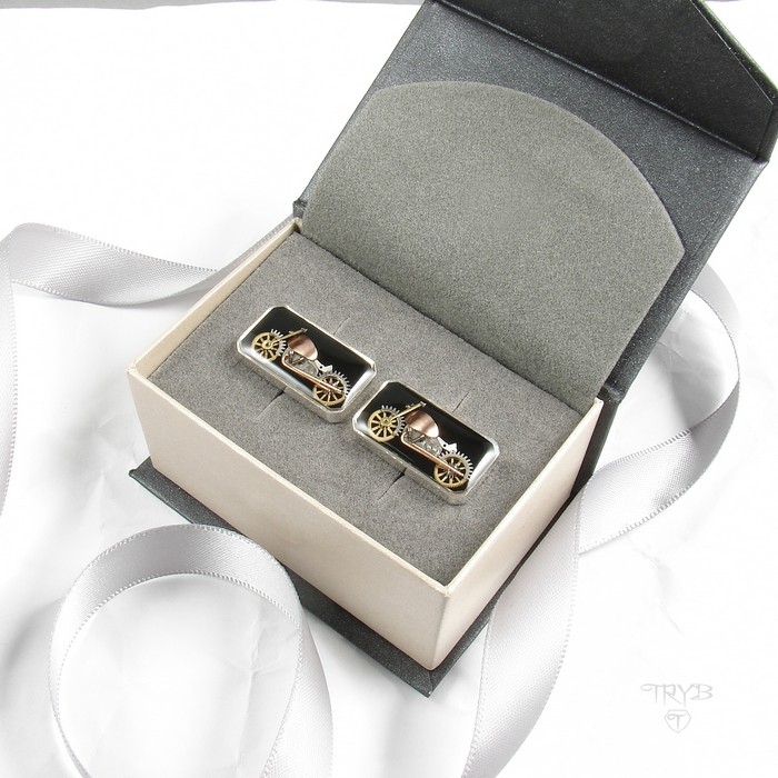 Spinki mankietowe na prezent dla motocyklisty