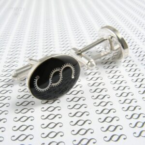 Srebrne spinki paragrafy mankietowe