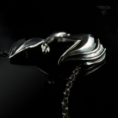 naszyjnik smok ze srebra próby 925