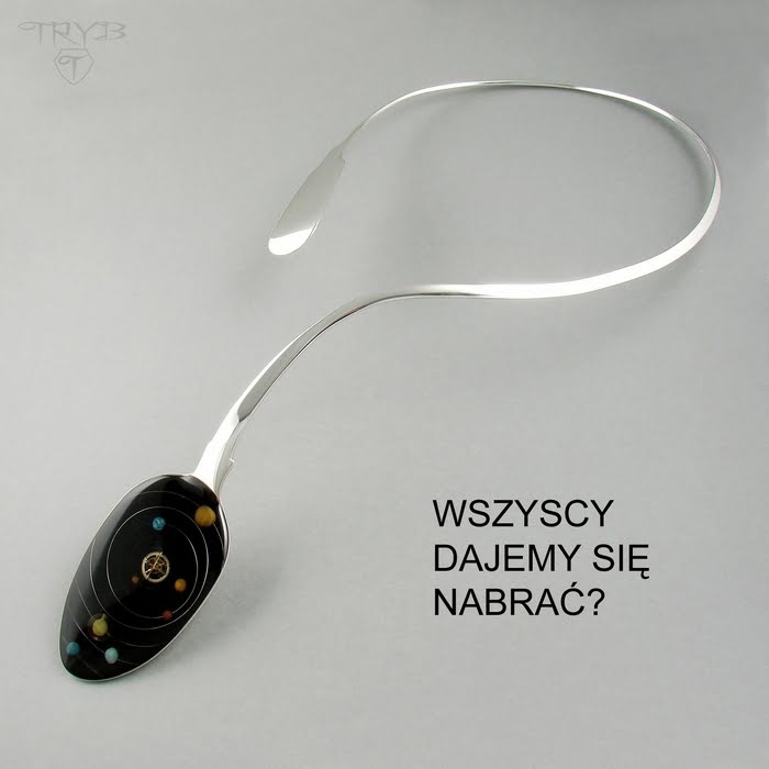 srebrny naszyjnik z łyżki stołowej
