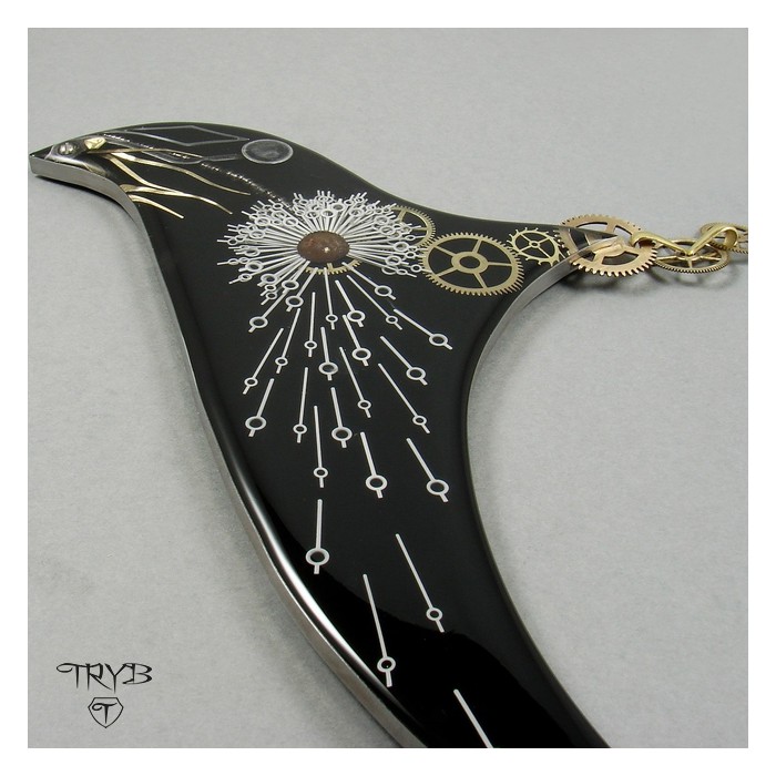 Asymetryczny naszyjnik z dmuchawcem Tempus Fugit