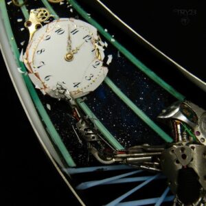 Wyjątkowy srebrny naszyjnik artystyczny o tematyce filozoficzno-fizycznej