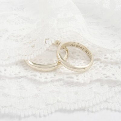 Obrączki ślubne ze złota o podwyższonym profilu