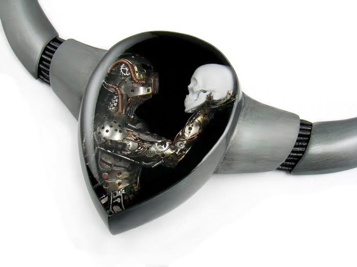 Biżuteria artystyczna - naszyjnik Exist or get extinct