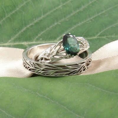 Elfickie obrączki z białego złota na zamówienie