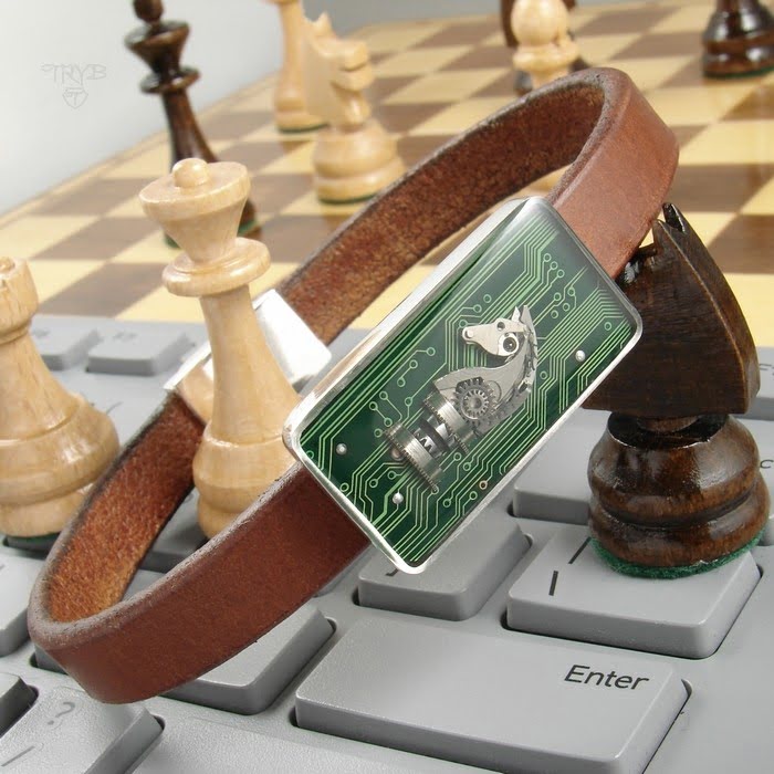 Męska bransoletka artystyczna dla informatyka, stratega