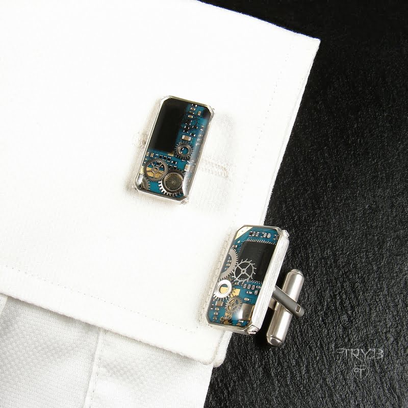 Spinki do mankietów prostokąty ze srebra