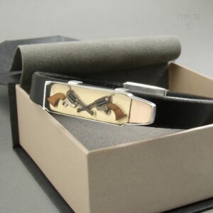 Srebrna bransoleta z rewolwerami Colt Peacemaker