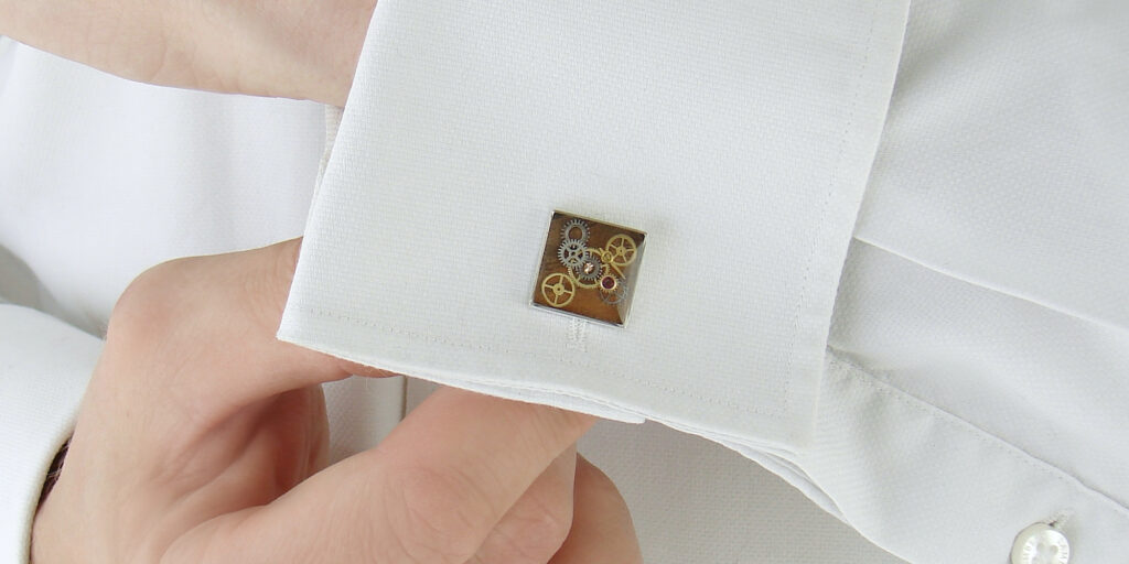 srebrne spinki do mankietów na zamówienie