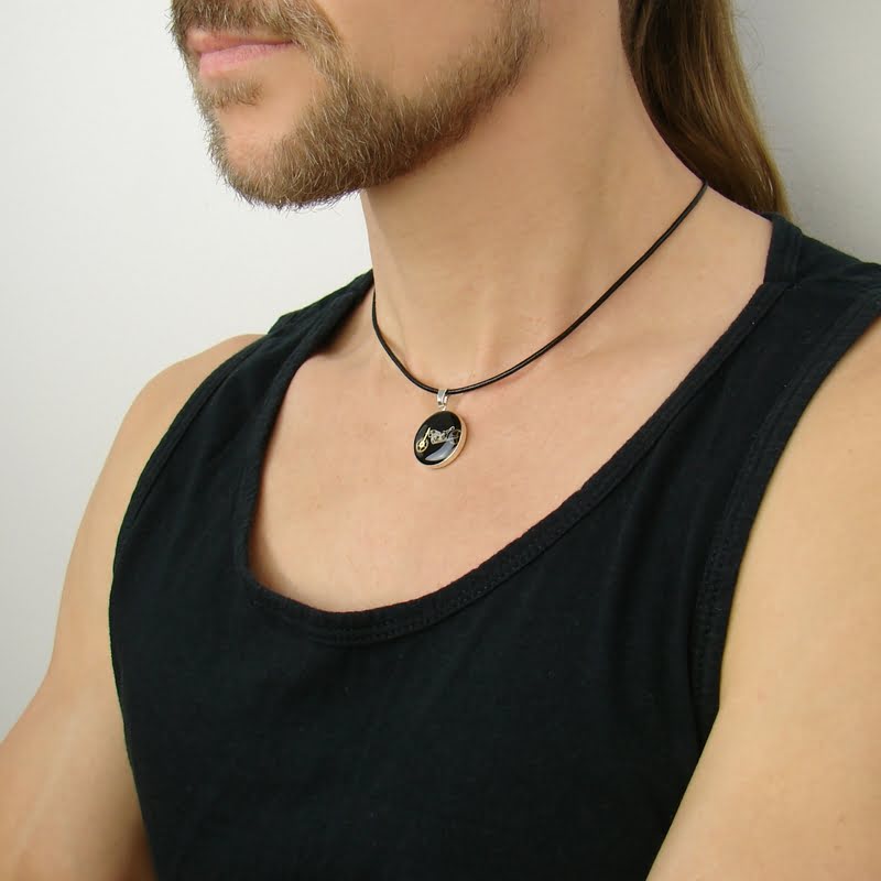 Męska zawieszka na szyję motocykl cruiser