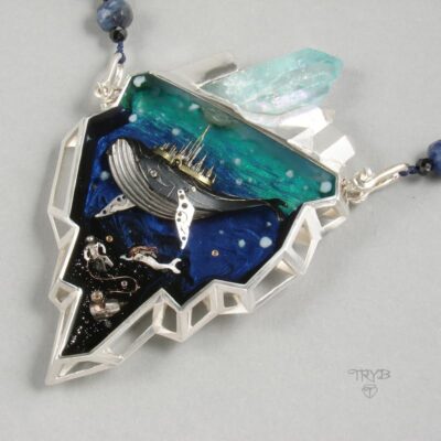 Dwie głębie - wyjątkowy srebrny naszyjnik