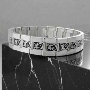 Męska, elegancka bransoleta ze srebra 925
