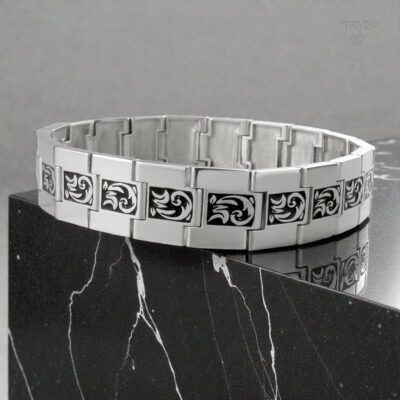 Męska, elegancka bransoleta ze srebra 925